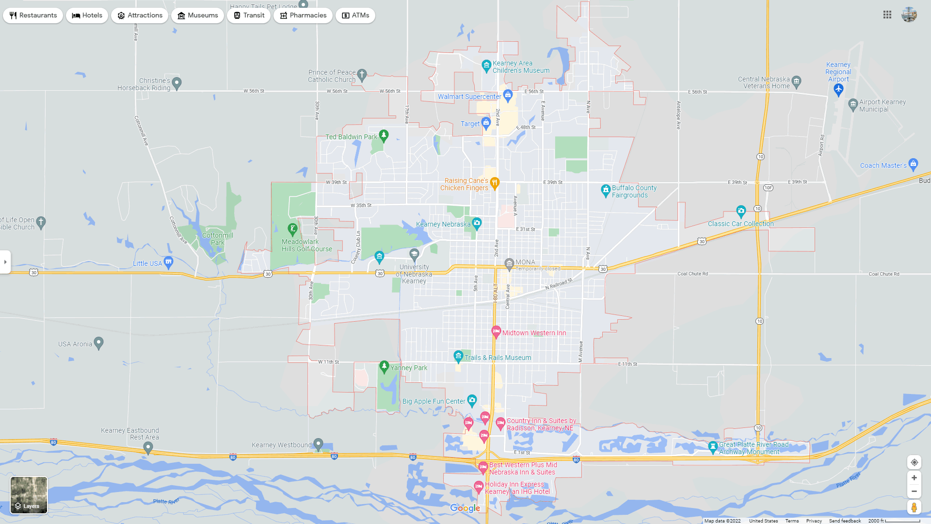 Kearney Nebraska Map